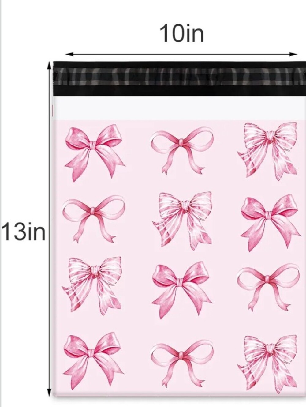 Pink Bow Pattern Polymailer Packages - Picture 3 of 3